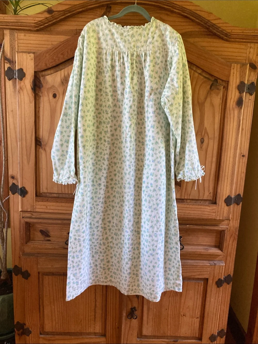 Laura Ashley Green Floral Cotton Nightgown